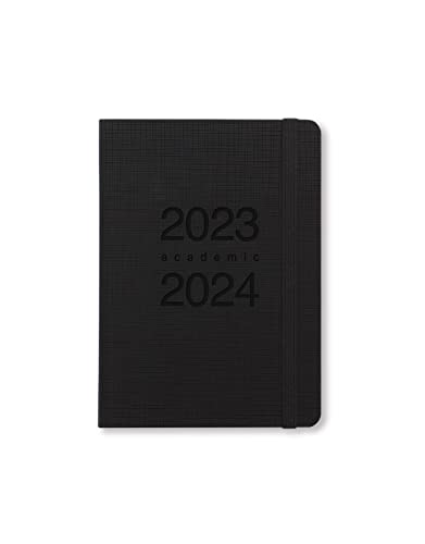 Letts Memo Compact Pocket akademischer Terminplaner 2023.2024 Tag pro Seite, Schwarz von Letts of London