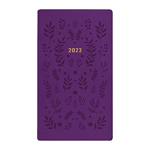 Letts Woodland Taschenkalender 2022, Wochenansicht, mittelgroß, Violett von Letts of London