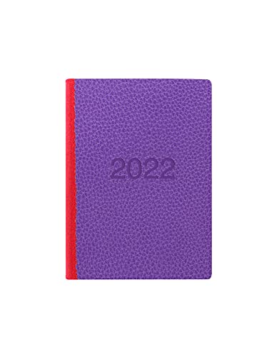 Letts Zweifarbiger Terminplaner 2022, A6, Wochenansicht, Violett von Letts of London