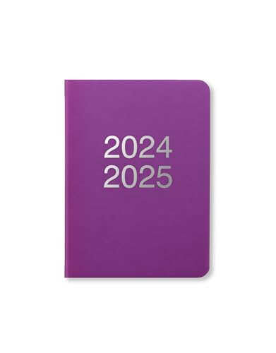 Letts of London Dazzle Schülerkalender 2024/2025, A6, Tagesansicht pro Seite, Violett von Letts of London