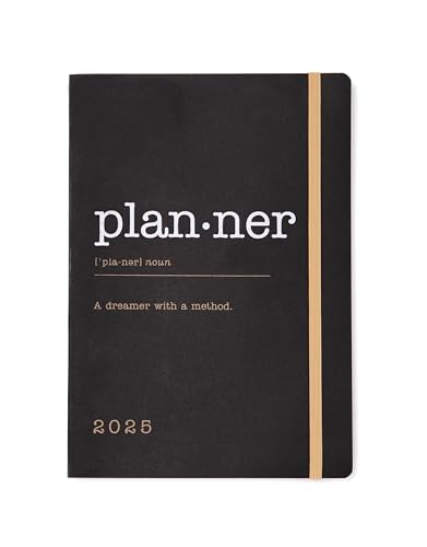 Letts of London Eco Writers Words Terminplaner 2025, A5, Wochenansicht, Schwarz von Letts of London