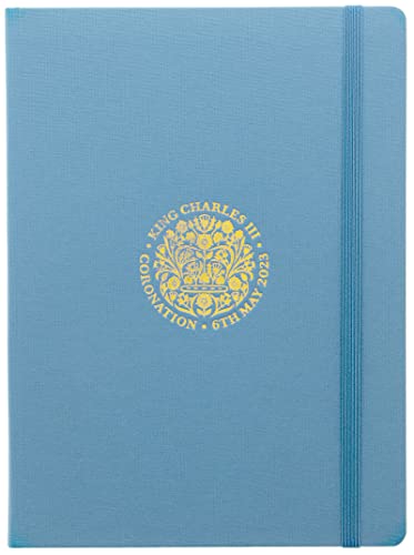 Letts of London King Charles Coronation Notizbuch, Blau von Letts of London