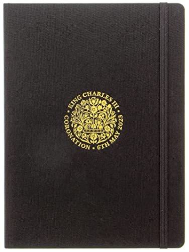 Letts of London King Charles Coronation Notizbuch, Schwarz von Letts of London