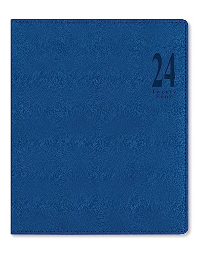 Letts of London Milano Quarto Vert Woche auf 2 Seiten mit Terminen mehrsprachig Blue 2024 von Letts