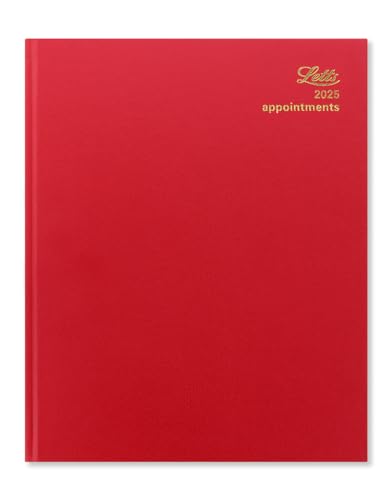 Letts of London Standard-Quarto-Terminplaner 2025, Wochenansicht, Rot von Letts of London