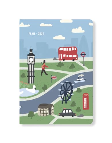Letts of London Wanderlust Terminplaner 2025, A5, Wochenansicht, London von Letts of London