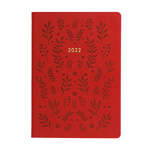 Letts of London Woodland 22-082164 Terminplaner 2022, A5, Wochenansicht, Rot von Letts of London