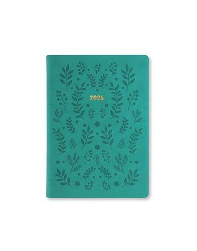 Letts of London Woodland Terminplaner 2025, A6, Wochenansicht, Grün von Letts of London