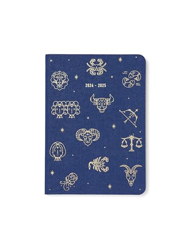 Letts of London Zodiac Schülerkalender 2024/2025, A6, Wochenansicht, Mitternachtsblau von Letts of London