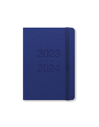 Letts Memo A6 akademischer Terminplaner 2023.2024, Wochenansicht, Blau von Letts