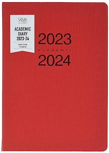 Letts Memo Akademischer Terminplaner 2023.2024, A5, Wochenansicht, Rot von Letts