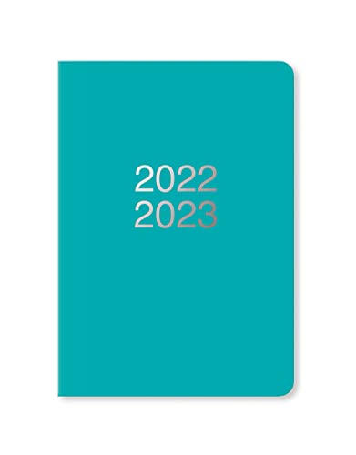 Letts akademisch Dazzle A5 1 Woche auf 2 Seiten multilingual Turquoise 22/23 von Letts