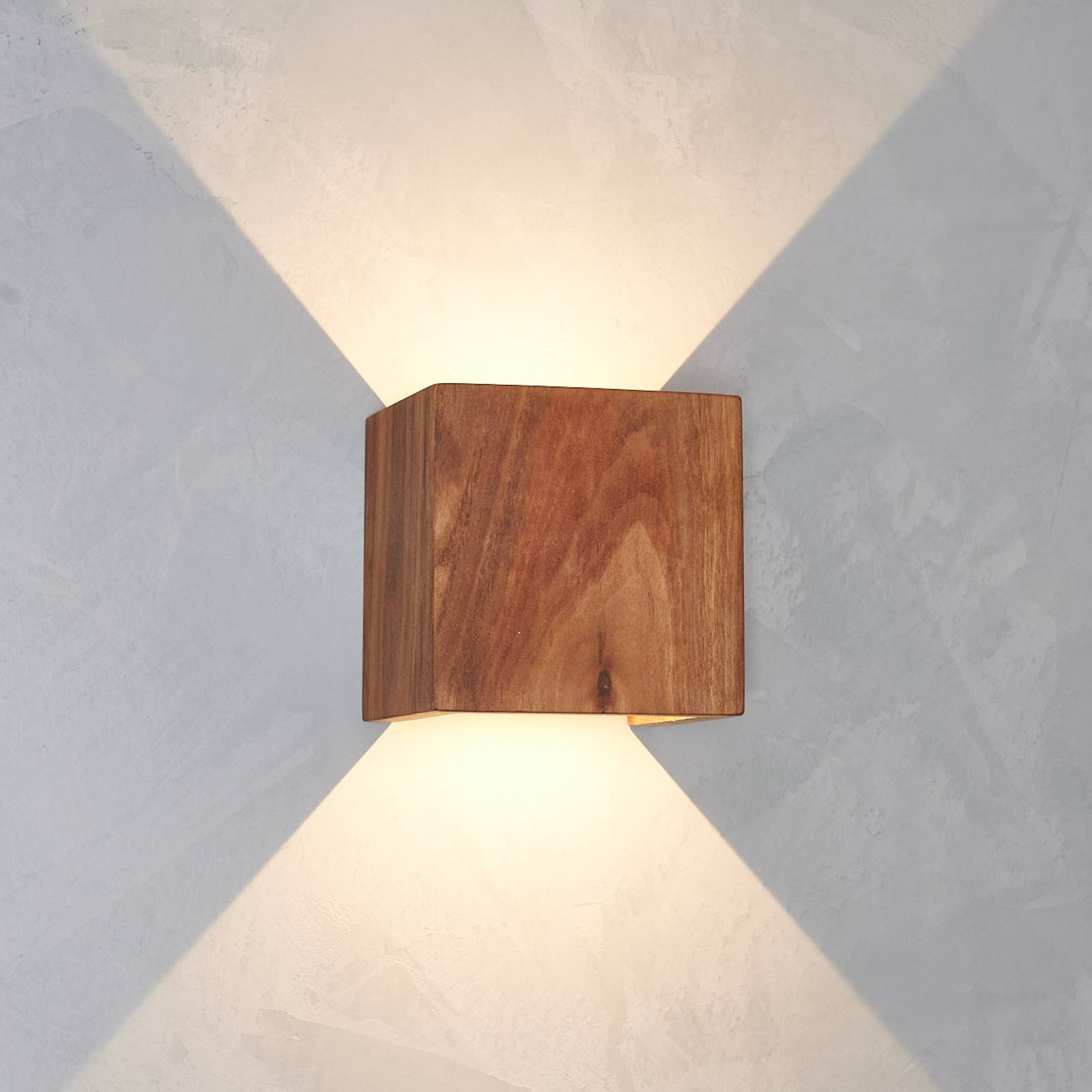 LeuchtNatur Cubus LED-Außenwandlampe, Nussbaum LeuchtNatur Cubus LED-Außenwandlampe, Nussbaum von LeuchtNatur