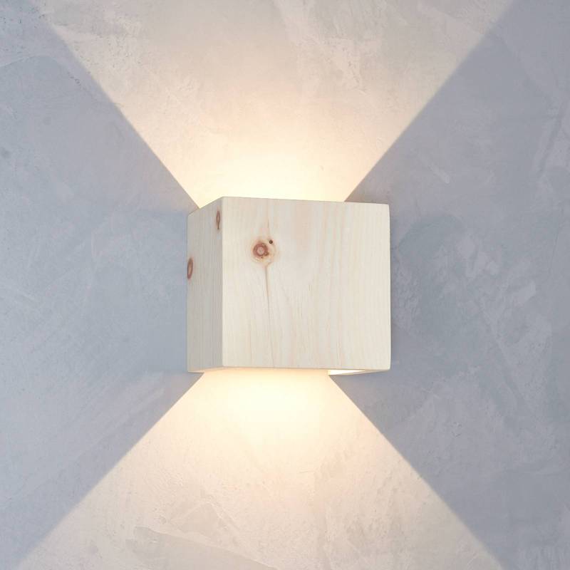LeuchtNatur Cubus LED-Außenwandlampe, Zirbe von LeuchtNatur