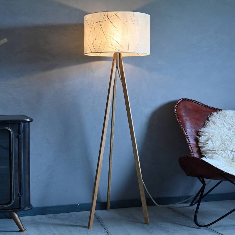 LeuchtNatur Ligno Stehlampe, Eiche/Blätter von LeuchtNatur