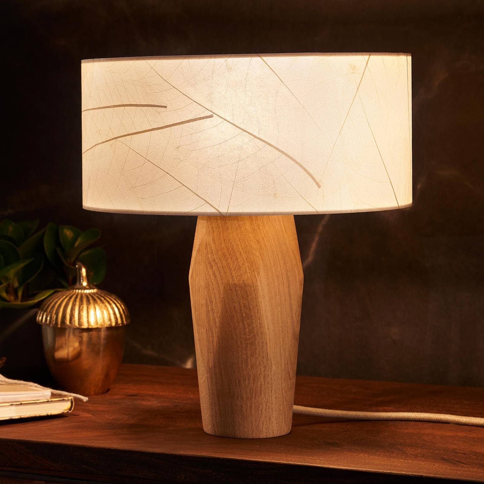 LeuchtNatur Pura LED-Tischlampe, Eiche/Blätter LeuchtNatur Pura LED-Tischlampe, Eiche/Blätter von LeuchtNatur