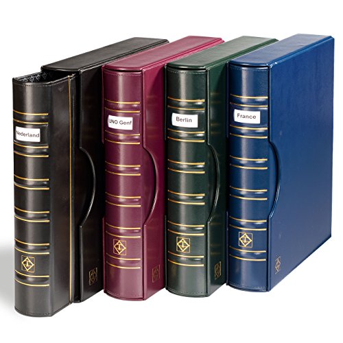 Leuchtturm 302901 Münzalbum Grande - Ringbinder im Classic-Design Signum - inklusive Schutzkassette - blau von Leuchtturm