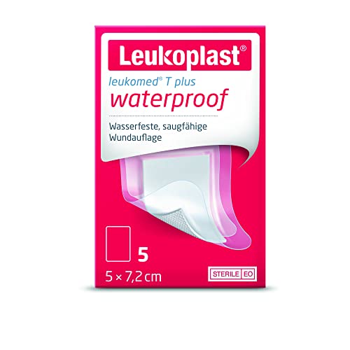 Leukomed® T plus von Leukoplast®, wasserdichter Folienverband, 5 x 7,2 cm, 5 Stück, besonders flexibel von Leukoplast