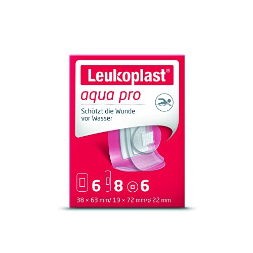 Leukoplast® aqua pro, wasserabweisendes Pflaster, Sortiment mit 4 Größen, 20 Stück von Leukoplast