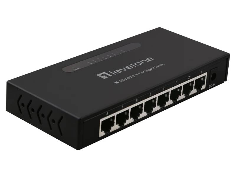 LEVEL ONE Gigabit-Switch GEU-0822 8-Port von Level One
