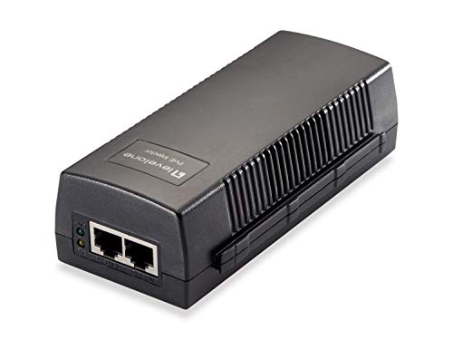 LevelOne POI-3010 PoE-Adapter Schnelles Ethernet, Gigabit Ethernet 52 V/GE PoE-Injektor Adapter POI-301/ 30W PoE/schwarz von Level One