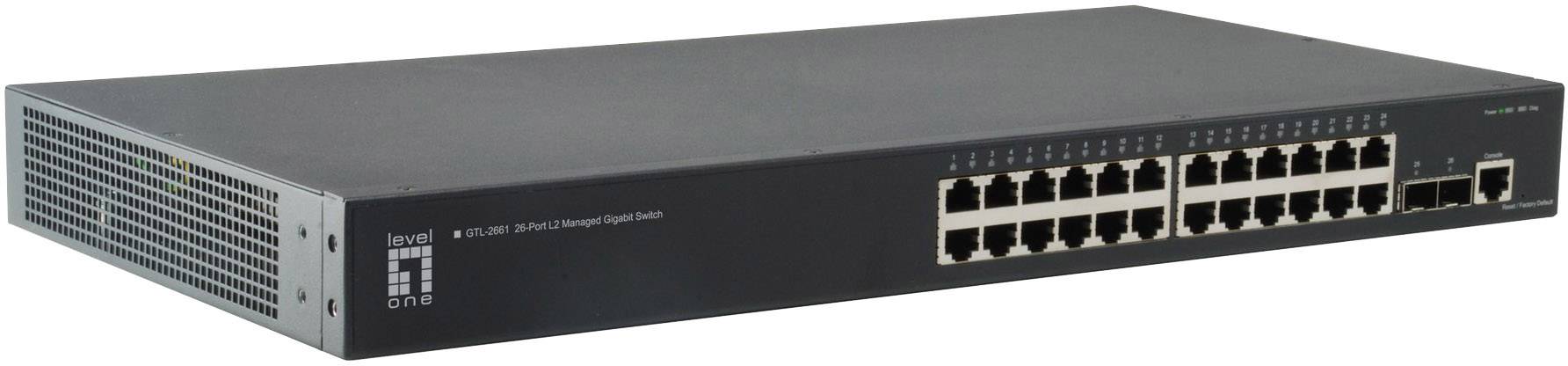 LevelOne Switch 24x GE GTL-2661 2x10GSFP+19 LevelOne Switch 24x GE GTL-2661 2x10GSFP+19 von Level One