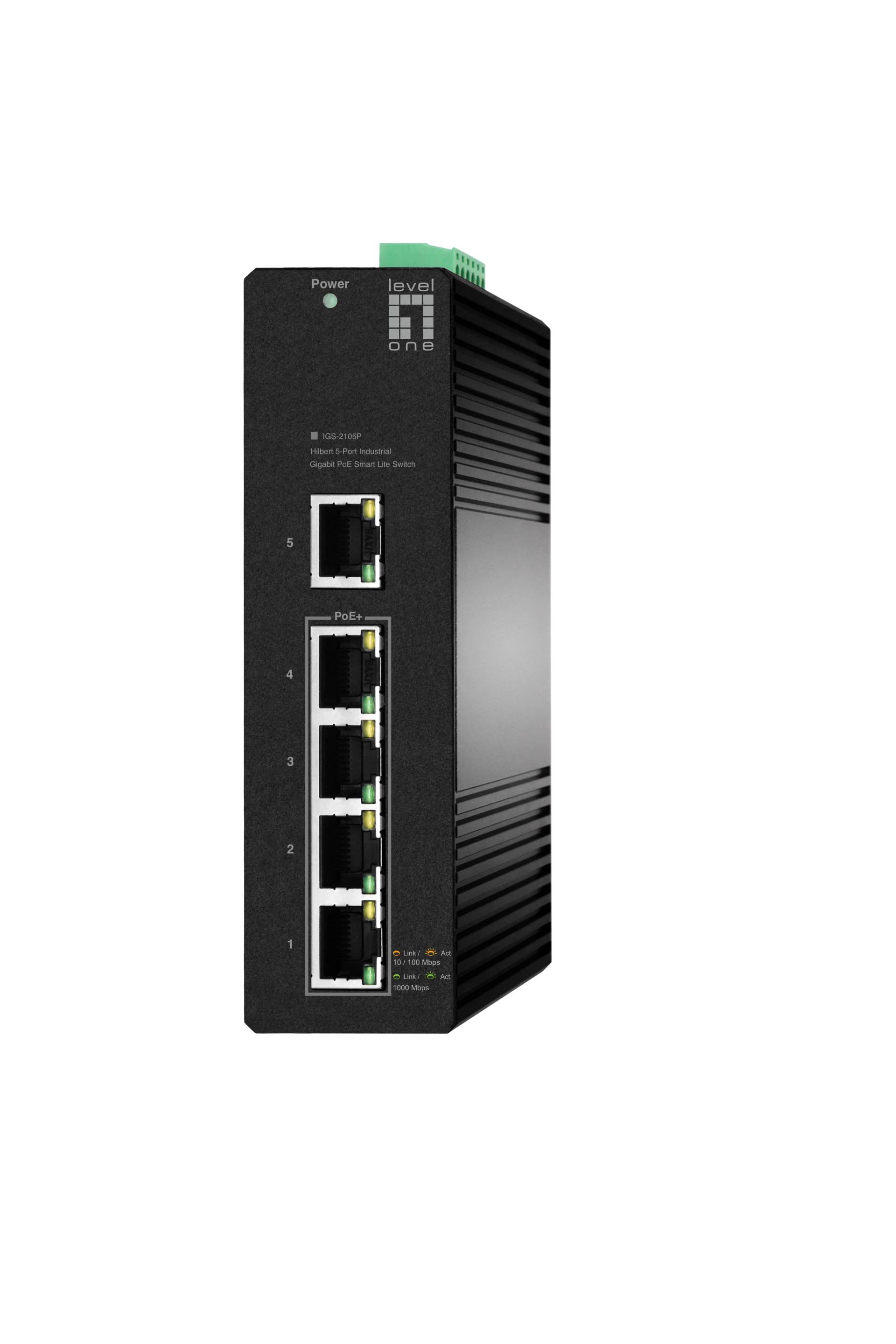 LevelOne Switch 5x GE IGS-2105P 4xPoE Outputs schwarz LevelOne Switch 5x GE IGS-2105P 4xPoE Outputs schwarz von Level One