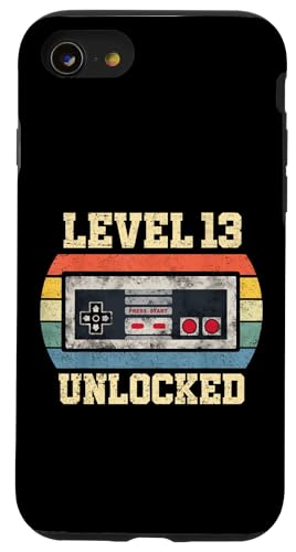 Level 13 Freischaltbares Geschenk für 13 Jahre Lustiger Gamer zum 13. Geburtstag Hülle für iPhone SE (2020) / 7 / 8 von Level Unlocked Gaming Edition Birthday Gifts By Mj