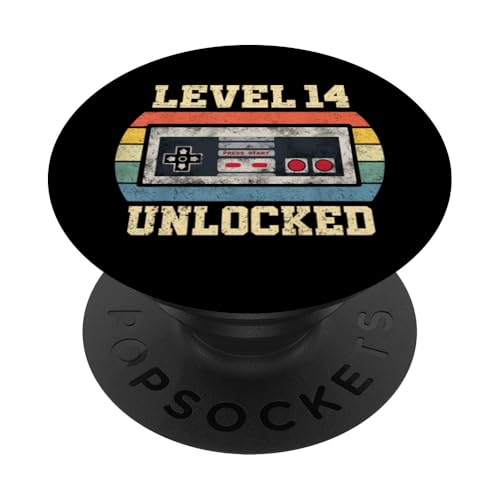 Level 14 Freischaltbares Geschenk für 14 Jahre Lustiger Gamer zum 14. Geburtstag PopSockets Klebender PopGrip Level 14 Freischaltbares Geschenk für 14 Jahre Lustiger Gamer zum 14. Geburtstag PopSockets Klebender PopGrip von Level Unlocked Gaming Edition Birthday Gifts By Mj