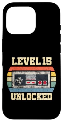 Level 15 — Geschenk für 15 Jahre freigeschaltet Lustiger Gamer zum 15. Geburtstag Hülle für iPhone 16 Pro Level 15 — Geschenk für 15 Jahre freigeschaltet Lustiger Gamer zum 15. Geburtstag Hülle für iPhone 16 Pro von Level Unlocked Gaming Edition Birthday Gifts By Mj
