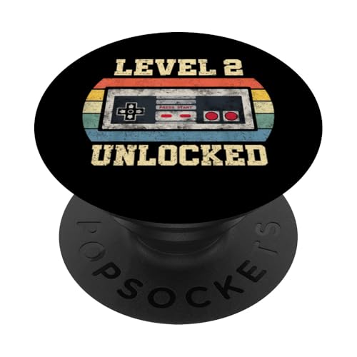 Level 2 Unlocked - Lustiger 2 Jahre alter Videospieler 2. Geburtstag PopSockets Klebender PopGrip Level 2 Unlocked - Lustiger 2 Jahre alter Videospieler 2. Geburtstag PopSockets Klebender PopGrip von Level Unlocked Gaming Edition Birthday Gifts By Mj