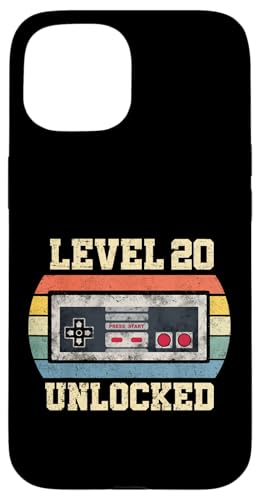 Level 20 freigeschaltet 20-jähriges Geschenk Lustiger Gamer zum 20. Geburtstag Hülle für iPhone 15 Level 20 freigeschaltet 20-jähriges Geschenk Lustiger Gamer zum 20. Geburtstag Hülle für iPhone 15 von Level Unlocked Gaming Edition Birthday Gifts By Mj