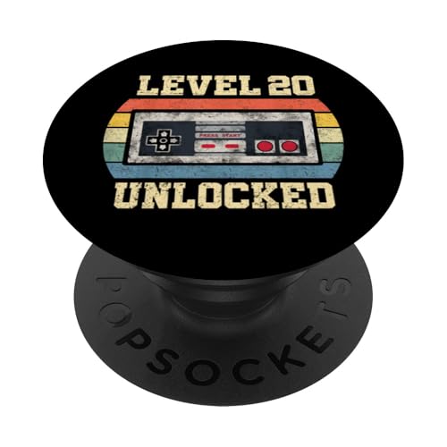 Level 20 freigeschaltet 20-jähriges Geschenk Lustiger Gamer zum 20. Geburtstag PopSockets Klebender PopGrip Level 20 freigeschaltet 20-jähriges Geschenk Lustiger Gamer zum 20. Geburtstag PopSockets Klebender PopGrip von Level Unlocked Gaming Edition Birthday Gifts By Mj