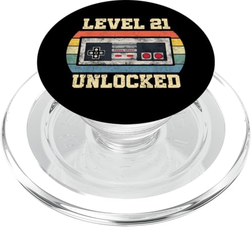 Level 21 Unlocked Geschenk für 21 Jahre Lustiger Gamer zum 21. Geburtstag PopSockets PopGrip für MagSafe Level 21 Unlocked Geschenk für 21 Jahre Lustiger Gamer zum 21. Geburtstag PopSockets PopGrip für MagSafe von Level Unlocked Gaming Edition Birthday Gifts By Mj