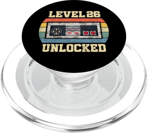 Level 26 freigeschaltet Geschenk für 26 Jahre Lustiger Gamer zum 26. Geburtstag PopSockets PopGrip für MagSafe Level 26 freigeschaltet Geschenk für 26 Jahre Lustiger Gamer zum 26. Geburtstag PopSockets PopGrip für MagSafe von Level Unlocked Gaming Edition Birthday Gifts By Mj