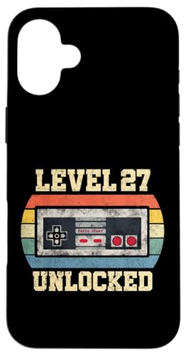 Level 27 freigeschaltet Geschenk für 27 Jahre Lustiger Gamer zum 27. Geburtstag Hülle für iPhone 16 Plus Level 27 freigeschaltet Geschenk für 27 Jahre Lustiger Gamer zum 27. Geburtstag Hülle für iPhone 16 Plus von Level Unlocked Gaming Edition Birthday Gifts By Mj
