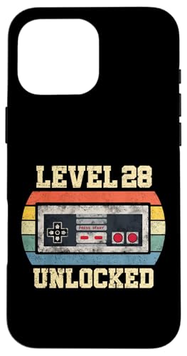 Level 28 freigeschaltet Geschenk für 28 Jahre Lustiger Gamer zum 28. Geburtstag Hülle für iPhone 16 Pro Max Level 28 freigeschaltet Geschenk für 28 Jahre Lustiger Gamer zum 28. Geburtstag Hülle für iPhone 16 Pro Max von Level Unlocked Gaming Edition Birthday Gifts By Mj
