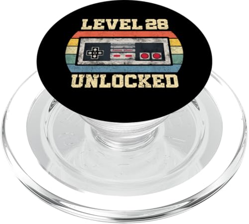 Level 28 freigeschaltet Geschenk für 28 Jahre Lustiger Gamer zum 28. Geburtstag PopSockets PopGrip für MagSafe Level 28 freigeschaltet Geschenk für 28 Jahre Lustiger Gamer zum 28. Geburtstag PopSockets PopGrip für MagSafe von Level Unlocked Gaming Edition Birthday Gifts By Mj