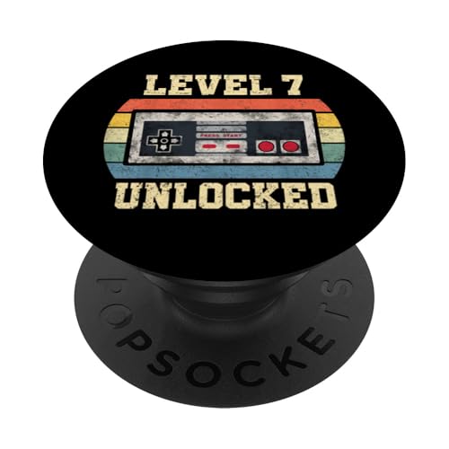 Level 7 Unlocked - Lustiger 7 Jahre alter Videospieler 7. Geburtstag PopSockets Klebender PopGrip Level 7 Unlocked - Lustiger 7 Jahre alter Videospieler 7. Geburtstag PopSockets Klebender PopGrip von Level Unlocked Gaming Edition Birthday Gifts By Mj
