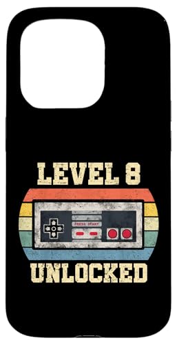 Level 8 Unlocked - Lustiger 8 Jahre alter Videospieler 8. Geburtstag Hülle für iPhone 15 Pro von Level Unlocked Gaming Edition Birthday Gifts By Mj