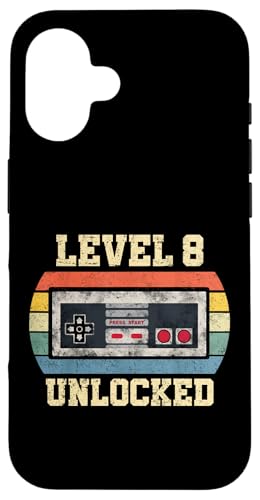 Level 8 Unlocked - Lustiger 8 Jahre alter Videospieler 8. Geburtstag Hülle für iPhone 16 Level 8 Unlocked - Lustiger 8 Jahre alter Videospieler 8. Geburtstag Hülle für iPhone 16 von Level Unlocked Gaming Edition Birthday Gifts By Mj