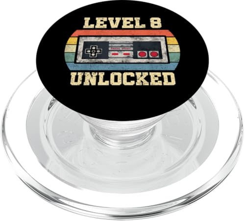 Level 8 Unlocked - Lustiger 8 Jahre alter Videospieler 8. Geburtstag PopSockets PopGrip für MagSafe Level 8 Unlocked - Lustiger 8 Jahre alter Videospieler 8. Geburtstag PopSockets PopGrip für MagSafe von Level Unlocked Gaming Edition Birthday Gifts By Mj
