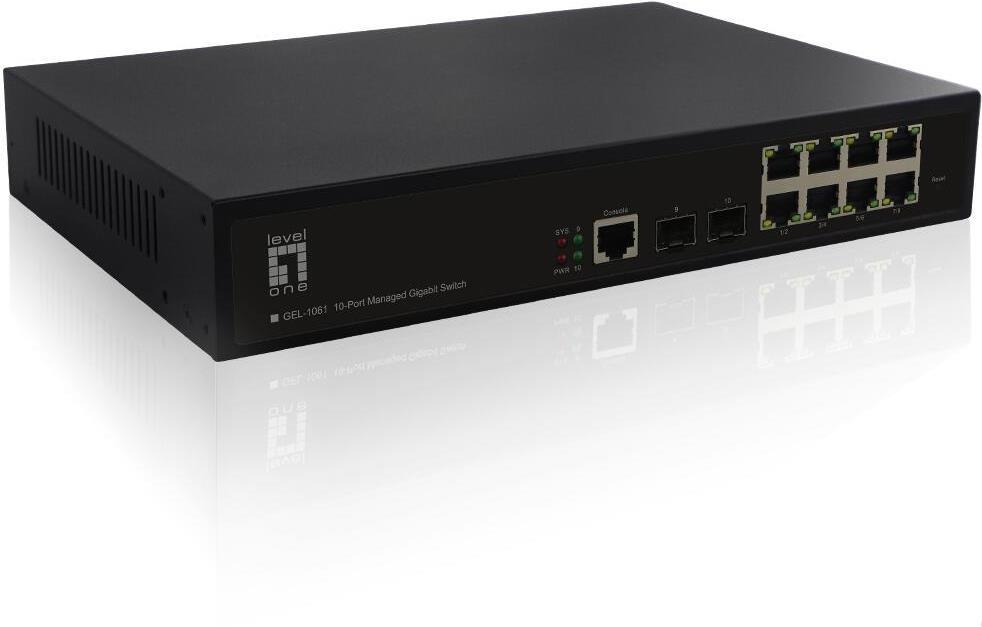 10-Port L2 Managed Gigabit Switch, 2x GE SFP Hersteller: LEVELONE (GEL-1061V2) von LevelOne