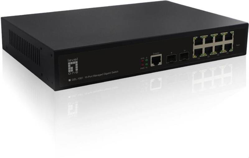 10-Port L2 Managed Gigabit Switch, 2x GE SFP Hersteller: LEVELONE (GEL-1061V2) von LevelOne