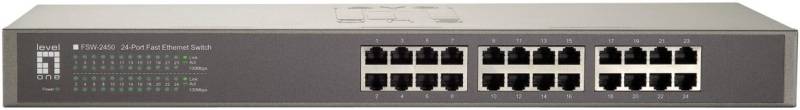 FSW-2450 24-Port Fast Ethernet Switch anthrazit/silber von LevelOne