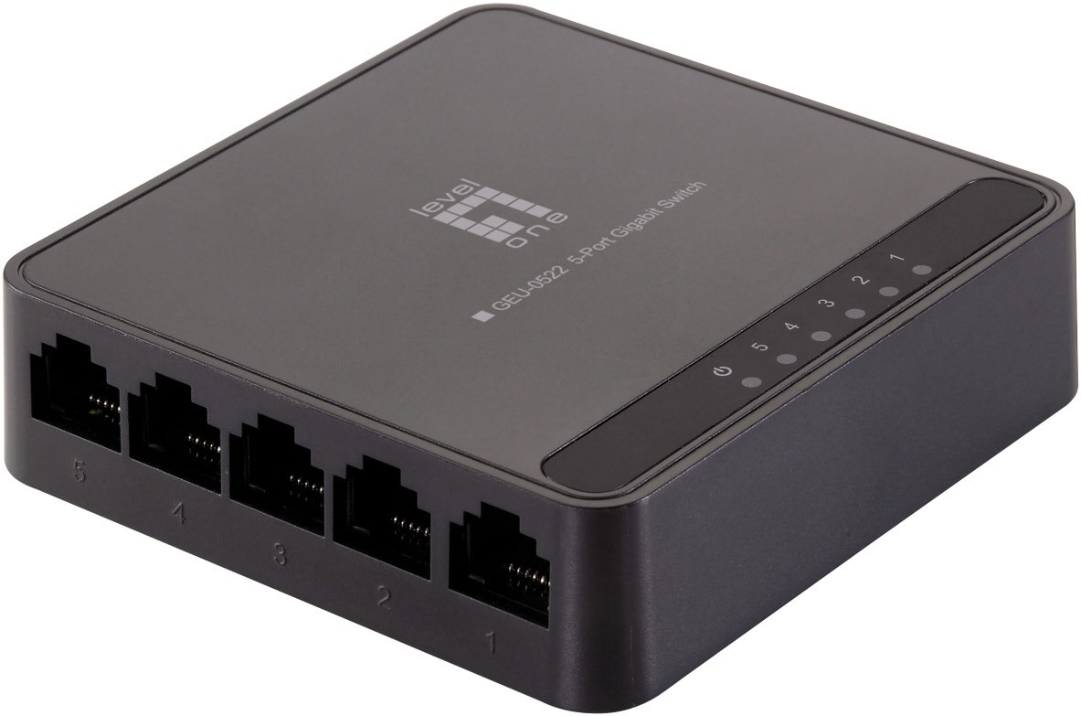 GEU-0522 5-Port Gigabit Ethernet Switch schwarz von LevelOne