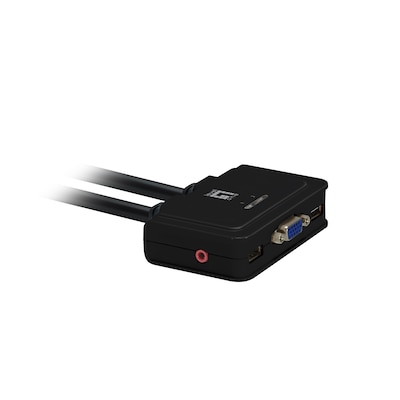 LEVELONE 2-Port-USB-VGA-Kabel-KVM-Switch, audio support von LevelOne