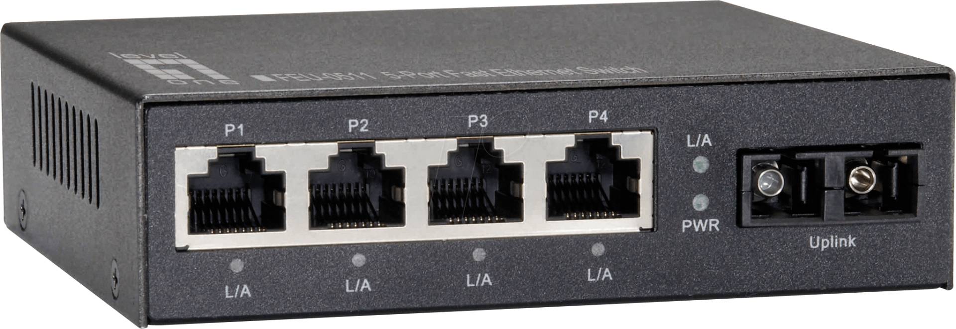LEVELONE FEU0511 - Switch, 5-Port, Fast Ethernet, SC Multimode von LevelOne