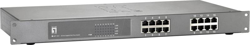 LEVELONE G1621 - Switch, 16-Port, Gigabit Ethernet, PoE von LevelOne