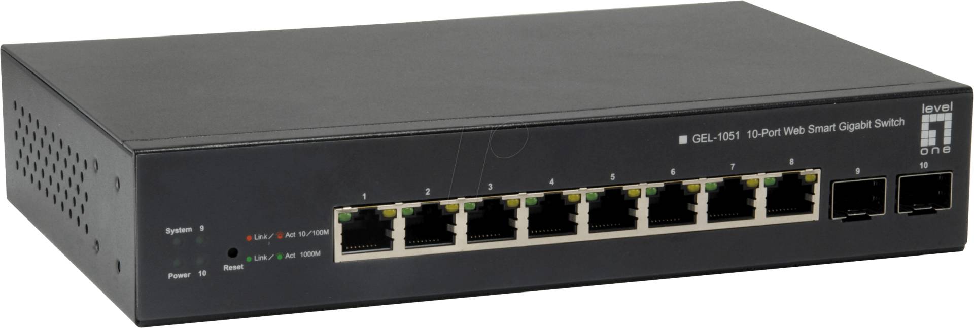 LEVELONE GEP1051 - Switch, 10-Port, Gigabit Ethernet, PoE, SFP von LevelOne